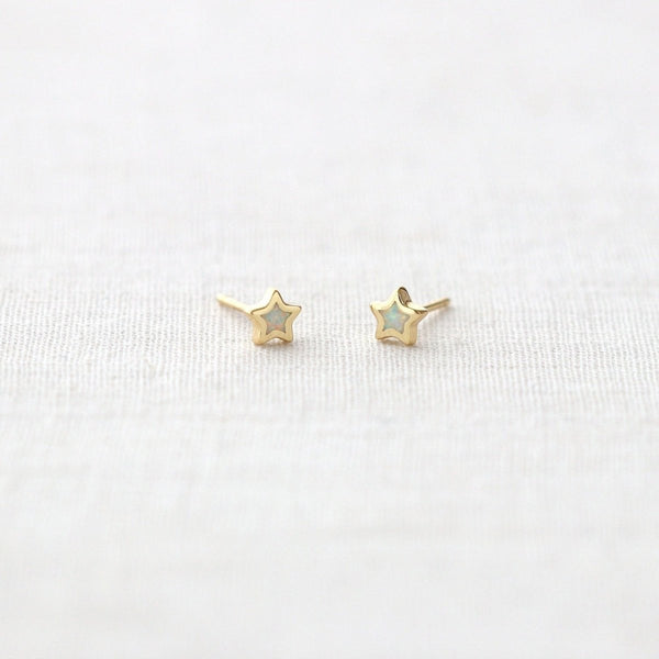 Opal Star Stud Earrings - The Shoe Hive