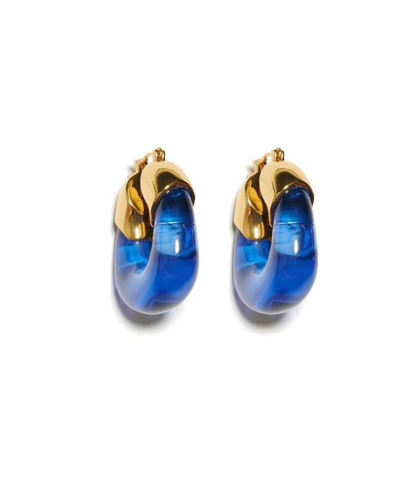 Organic Hoops in Electric Blue - The Shoe Hive