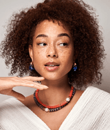 Organic Hoops in Electric Blue - The Shoe Hive