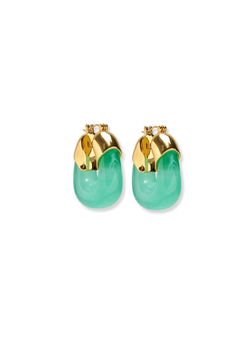 Organic Hoops in Jade Green - The Shoe Hive