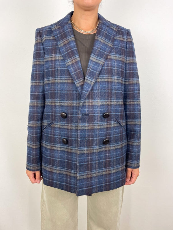 Oria Dickey Jacket in Blue Multi - The Shoe Hive