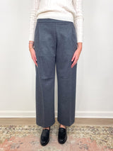 Orion Wide Leg Trousers in Charcoal - The Shoe Hive