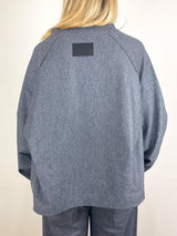 Orly Tucked Sleeve Top in Charcoal - The Shoe Hive