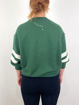 Oversized Varsity Sweatshirt in Forest - The Shoe Hive