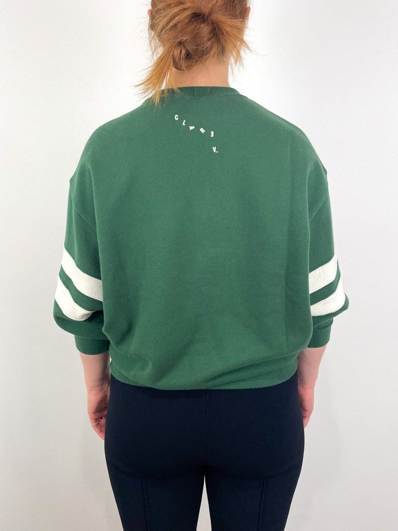 Oversized Varsity Sweatshirt in Forest - The Shoe Hive