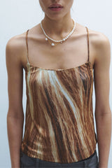 P228 Recycled Silver 18ct Gold Plated Necklace FWP/CZ - The Shoe Hive