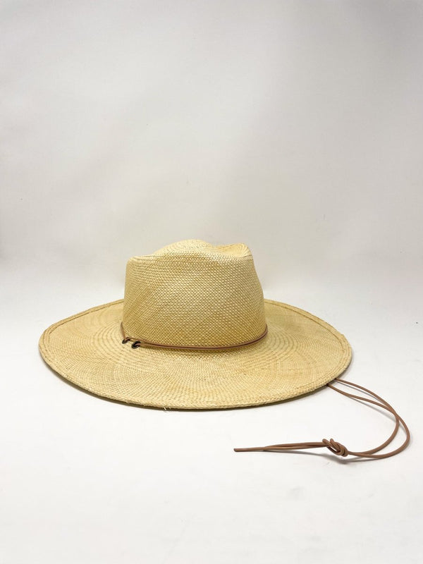 Panama Chinstrap Hat in Natural/Tan - The Shoe Hive
