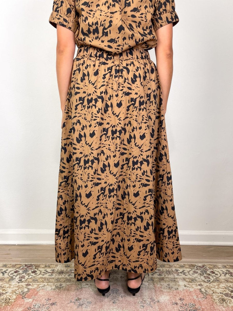 Paneled Maxi Skirt in Animal Floral - The Shoe Hive