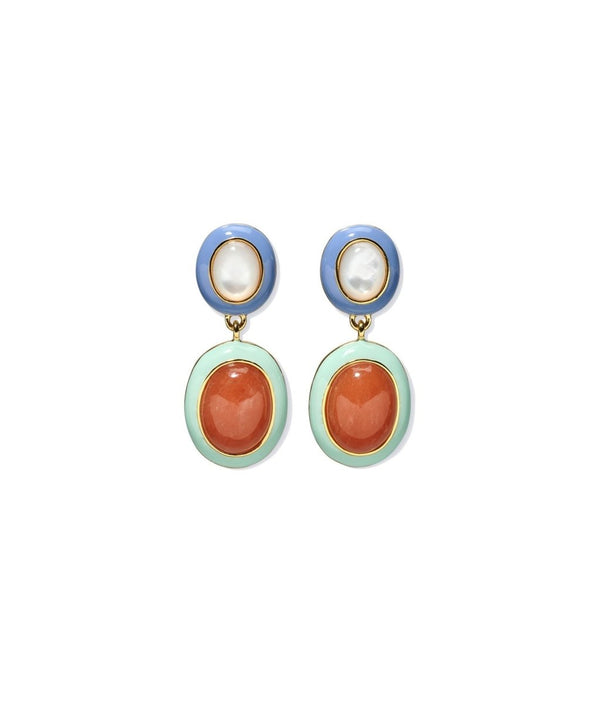 Papaya Earrings in Peach - The Shoe Hive