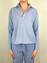 Patrick Popover Henley in Fog - The Shoe Hive