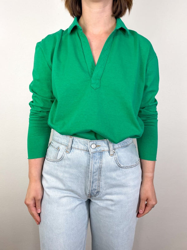 Patrick Popover Henley in Kelly Green - The Shoe Hive