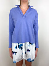 Patrick Popover Henley in Lavendar - The Shoe Hive