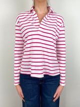 Patrick Popover Henley in Lotus Stripe - The Shoe Hive