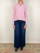 Patrick Popover Henley in Lotus Stripe - The Shoe Hive