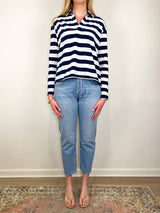 Patrick Popover Henley in Nautical Stripe - The Shoe Hive
