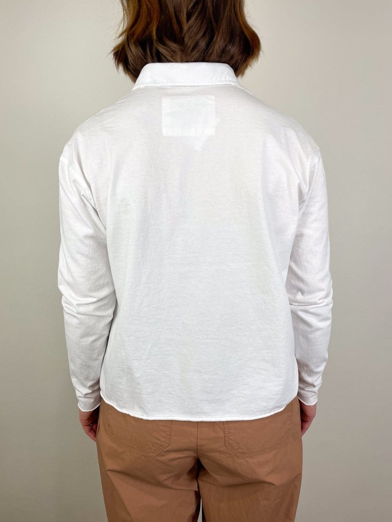 Patrick Popover Henley in White - The Shoe Hive