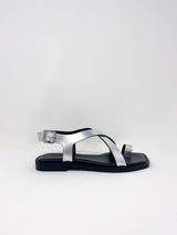 Paxton Sandal in Silver Calf - The Shoe Hive