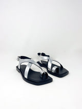 Paxton Sandal in Silver Calf - The Shoe Hive