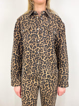 Paxton Shirt in Black and Brown Leopard - The Shoe Hive