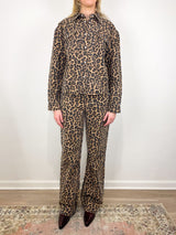 Paxton Shirt in Black and Brown Leopard - The Shoe Hive