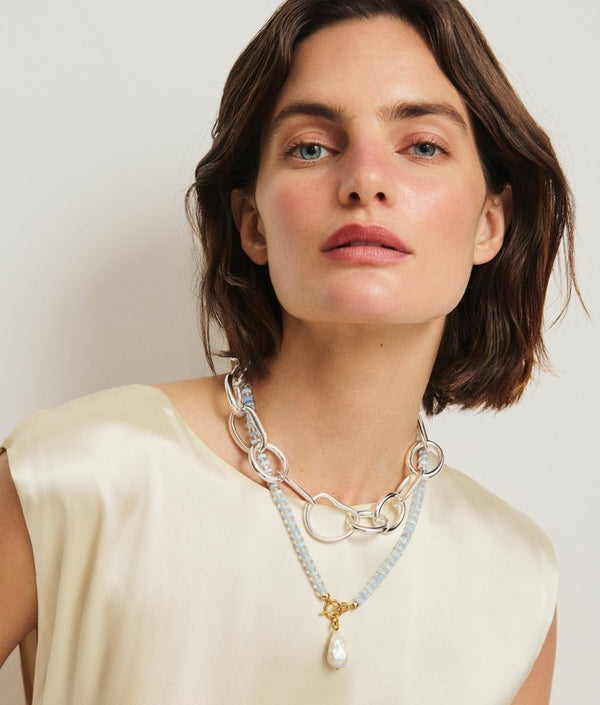 Pearl Isle Necklace in Mist - The Shoe Hive