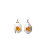 Pearl Pablo Earrings in Citrine - The Shoe Hive