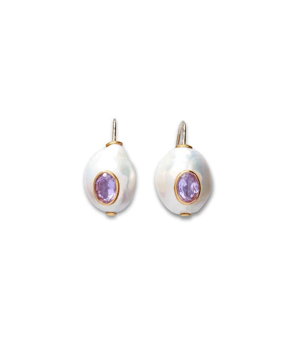 Pearl Pablo Earrings in Pink Amethyst Multi - The Shoe Hive