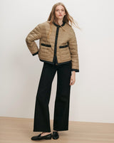 Pearson Down Dickey Jacket in Desert Taupe/Black - The Shoe Hive