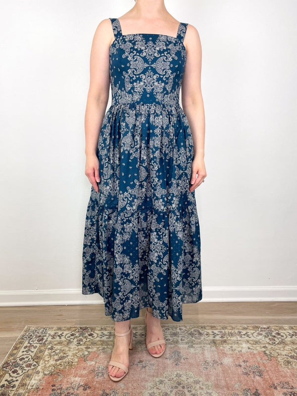 Penny Dress in Indigo Bandana Summer Cloth - The Shoe Hive