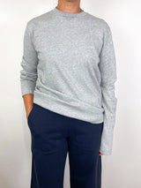 Perfect T TShirt w/Gusset Elbow Sleeve in Heather Grey - The Shoe Hive