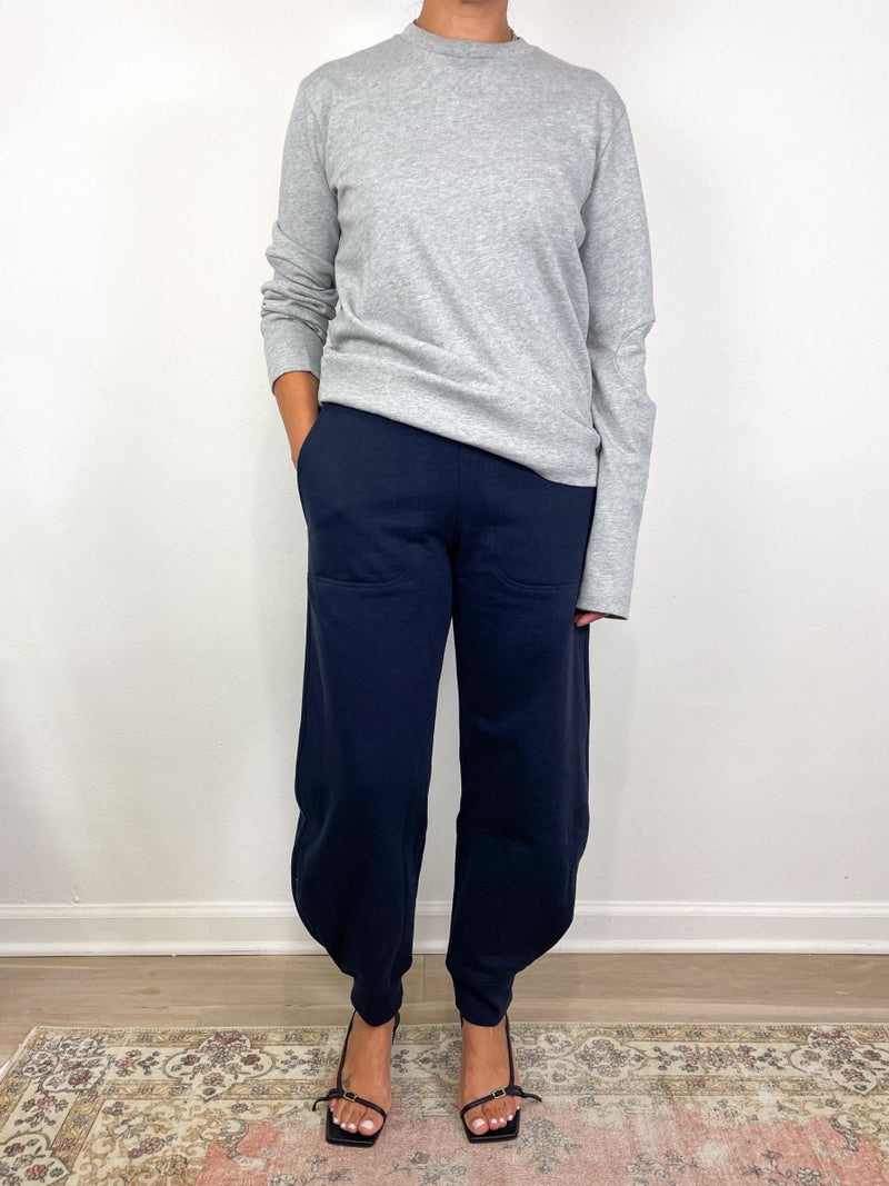 Perfect T TShirt w/Gusset Elbow Sleeve in Heather Grey - The Shoe Hive