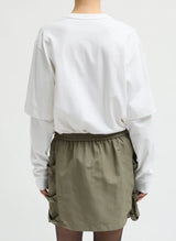 Perfect T Unisex Double Layer LS T-Shirt in White - The Shoe Hive