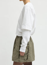 Perfect T Unisex Double Layer LS T-Shirt in White - The Shoe Hive