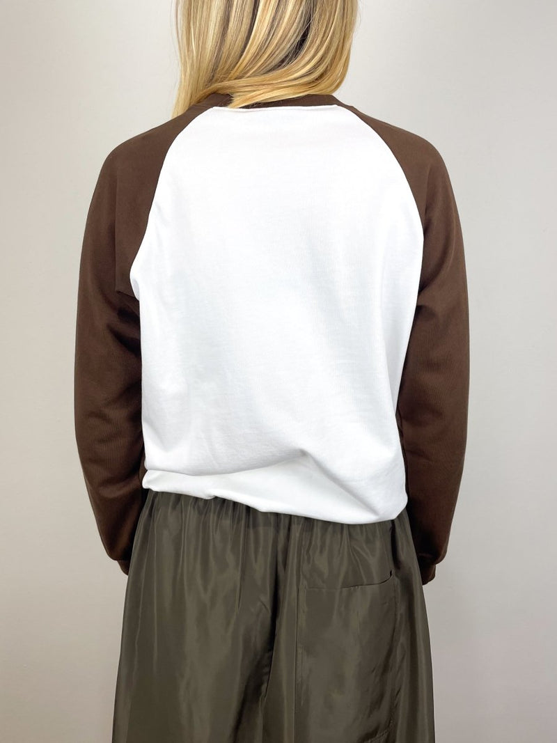 Perfect T Vintage Sweatshirt in Brown Multi - The Shoe Hive