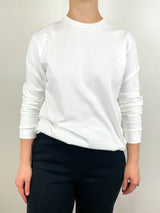 Perfect Unisex Long Sleeve T in White - The Shoe Hive