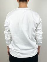 Perfect Unisex Long Sleeve T in White - The Shoe Hive