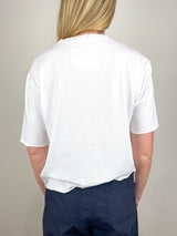 Perry Crew SS Tee in White - The Shoe Hive