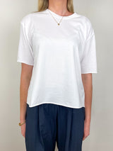 Perry Crew SS Tee in White - The Shoe Hive