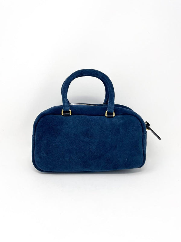 Petit Claudine in Bright Navy Suede - The Shoe Hive