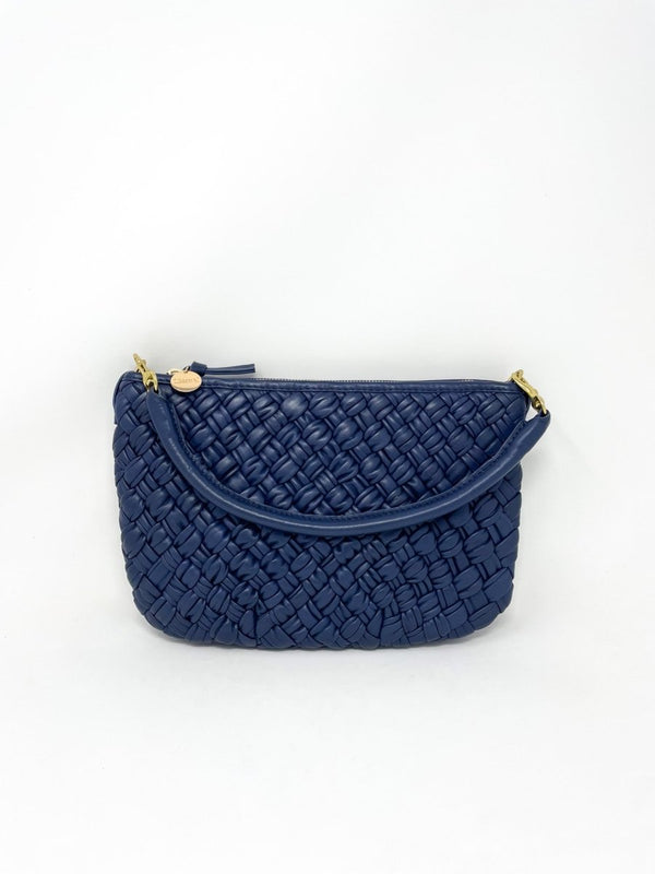 Petit Moyen Messenger in Bright Navy Puffy Woven - The Shoe Hive