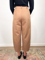Petite Bari Crop Trouser in Deep Khaki - The Shoe Hive