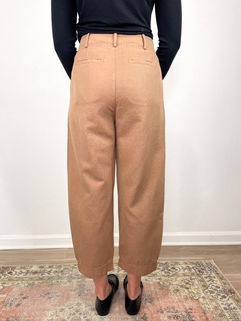 Petite Bari Crop Trouser in Deep Khaki - The Shoe Hive