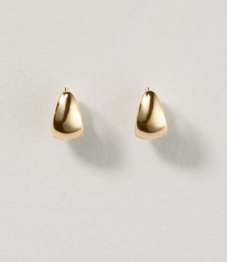 Petite Gentle Slope Hoops in Gold - The Shoe Hive