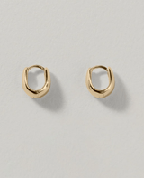 Petite Gentle Slope Hoops in Gold - The Shoe Hive