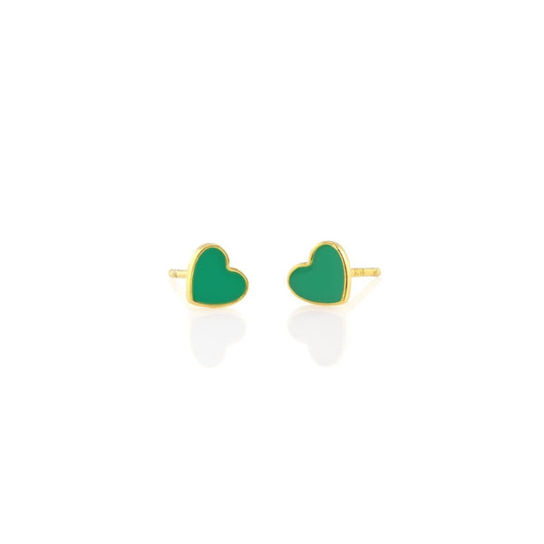 Petite Heart Enamel Stud - The Shoe Hive