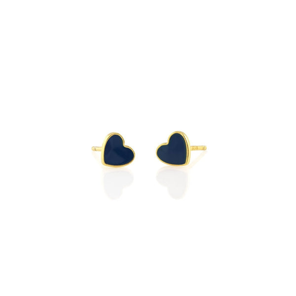 Petite Heart Enamel Stud - The Shoe Hive