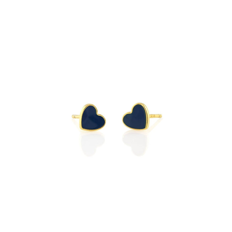 Petite Heart Enamel Stud - The Shoe Hive