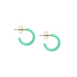 Petite Palette Enamel Post Hoop Earrings - The Shoe Hive