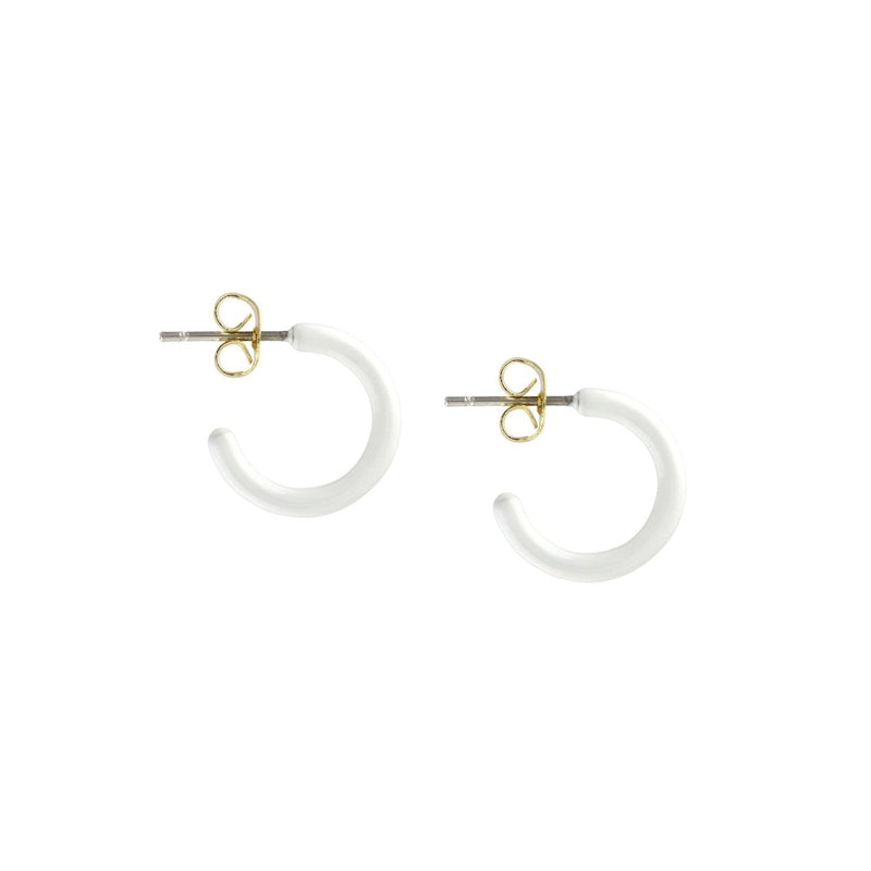 Petite Palette Enamel Post Hoop Earrings - The Shoe Hive