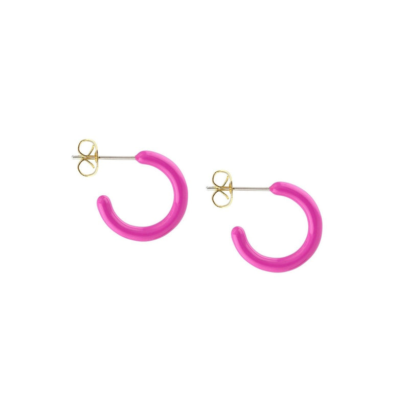 Petite Palette Enamel Post Hoop Earrings - The Shoe Hive